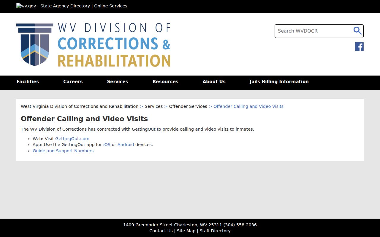 WVDCR communications for people in custody after Pocahontas County arrests