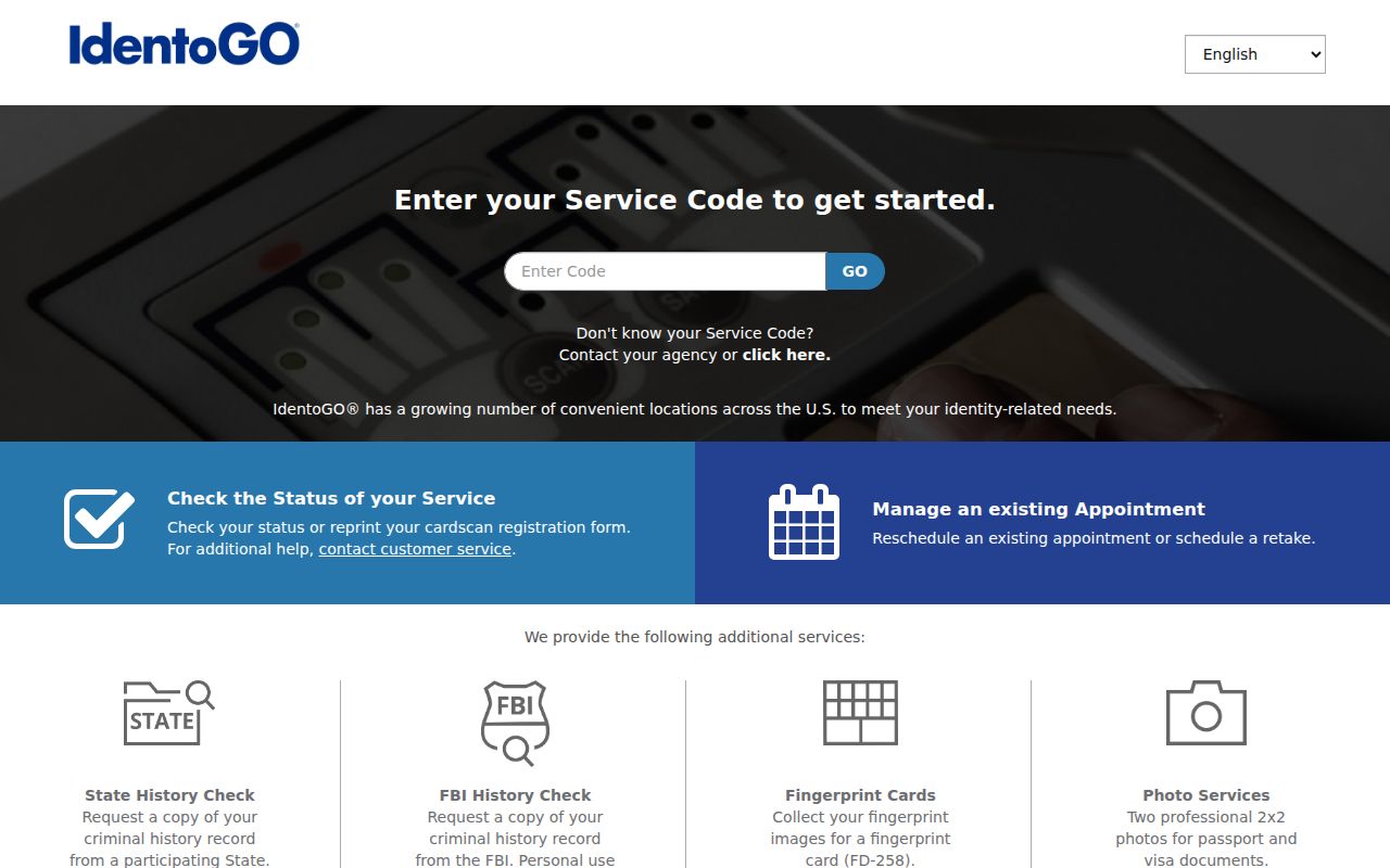 Pocahontas County criminal history IdentoGO enrollment portal